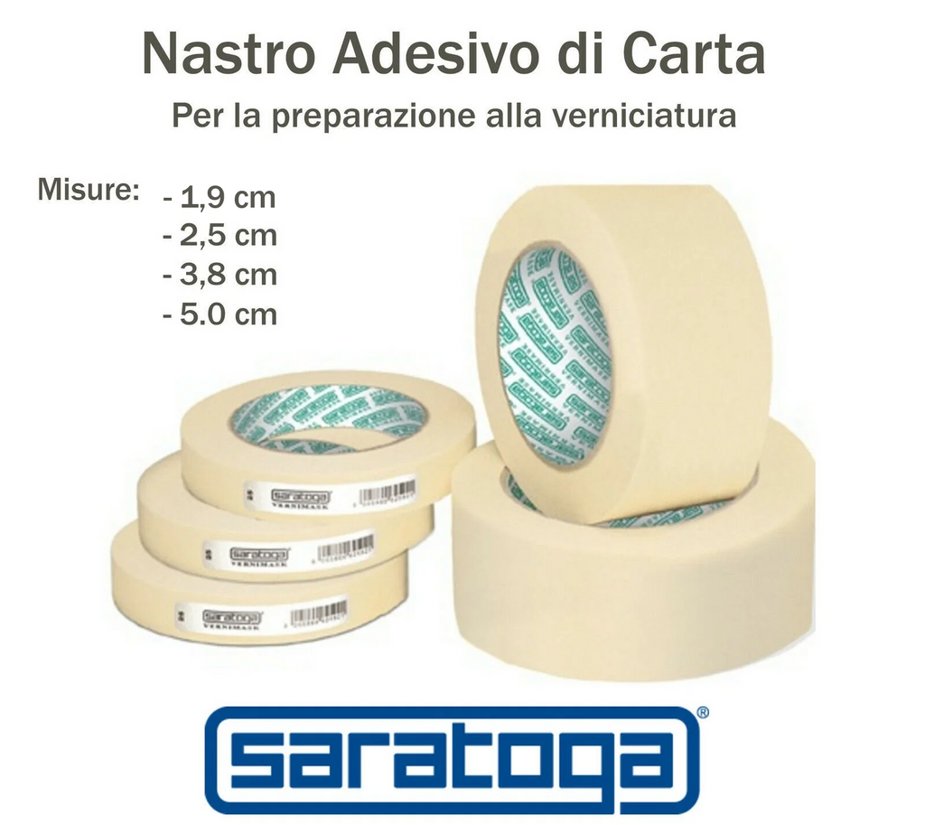 SARATOGA VERNIMASK NASTRO CARTA GOMMATA COLLA ADESIVO PER PITTORI IMBALLAGGIO MASCHERATURA saratoga