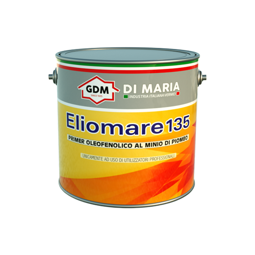 Antiruggine al Minio di Piombo ELIOMARE 135 primer fondo minio fenolica